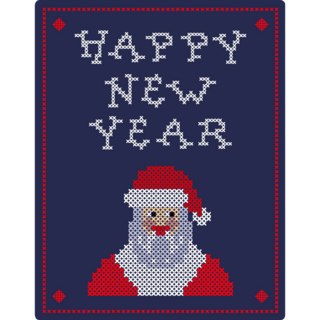 New Year Design Sticker