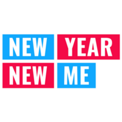 New Year New Me Building Block Sticker 