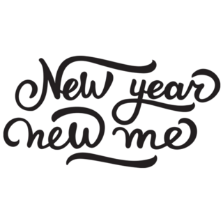 New Year New Me - Holiday Lettering Sticker