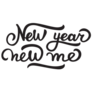 New Year New Me - Holiday Lettering Sticker