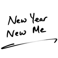 New Year New Me Message Underlined Sticker 