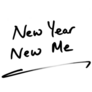 New Year New Me Message Underlined Sticker 