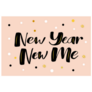 New Year New Me Pink Text And Circles Sticker 