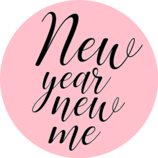 New Year, New Me Text Sticker 