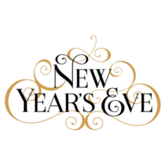 New Years Eve. Handwritten Modern Brush Sticker 