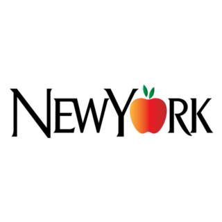 New York Apple Lettering Sticker