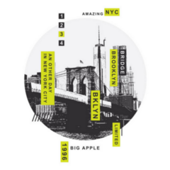 New York Brooklyn Bridge Cool Illustration Sticker