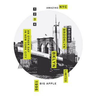 New York Brooklyn Bridge Cool Illustration Sticker