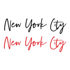 New York City Calligraphy Sticker