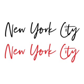 New York City Calligraphy Sticker