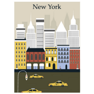 New York City Cute Illustration Sticker
