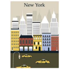 New York City Cute Illustration Sticker