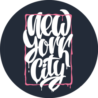 New York City Lettering Design Sticker