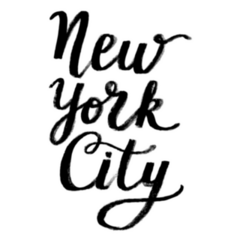 New York City Lettering Sticker