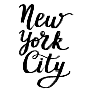 New York City Lettering Sticker