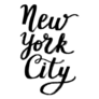 New York City Lettering Sticker