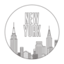 New York City Outline Illustration Sticker