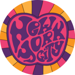 New York City Retro Lettering Illustration Sticker