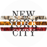 New York City Slogan With Snake Skin Sticker