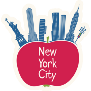 New York City The Big Apple Skyline Sticker