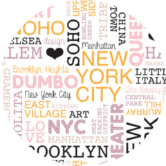 New York City Theme Pattern Sticker