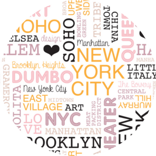 New York City Theme Pattern Sticker