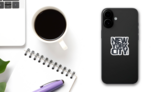 New York City Typography Illustration Sticker on a Phone (New) example