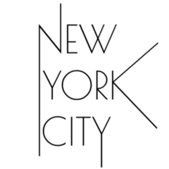 New York City Typography Long Sticker