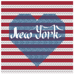 New York Cross-stitch Sticker