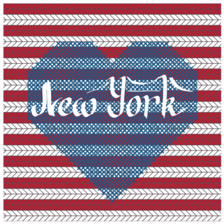 New York Cross-stitch Sticker