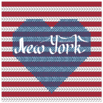 New York Cross-stitch Sticker