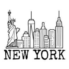 New York Emblem Or Landmark Illustration Sticker