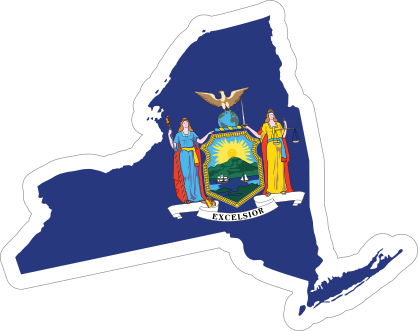 New York Flag State Sticker