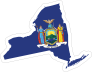 New York Flag State Sticker