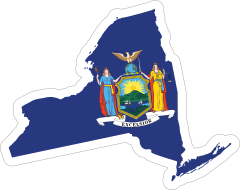 New York Flag State Sticker