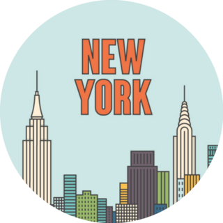 New York Illustration Sticker