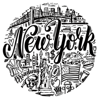 New York Landmark Global Travel Sticker