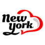 New York Lettering Heart Logo Sticker