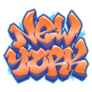 New York Lettering In Graffiti Style Sticker