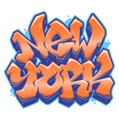 New York Lettering In Graffiti Style Sticker