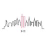 New York Linear Silhouette 9/11 Sticker