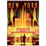 New York Night Broadway In The Style Of The 20s Sticker