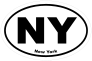 New York Ny Oval Sticker