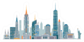 New York Skyline Illustration Sticker
