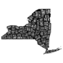 New York State Map Name Of Counties Sticker