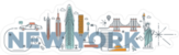 New York USA Travel Sticker