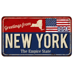 New York Vintage License Plate Sticker