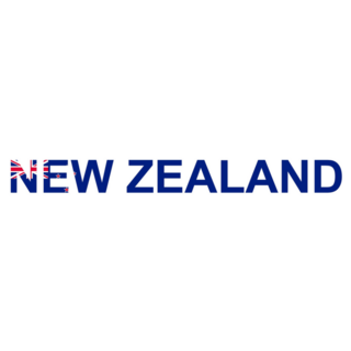 New Zealand Country Flag Lettering Sticker