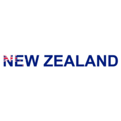 New Zealand Country Flag Lettering Sticker