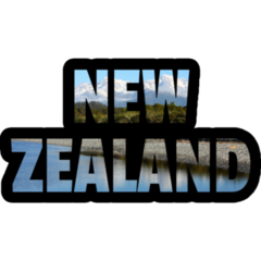 New Zealand - Country Name Photo Sticker